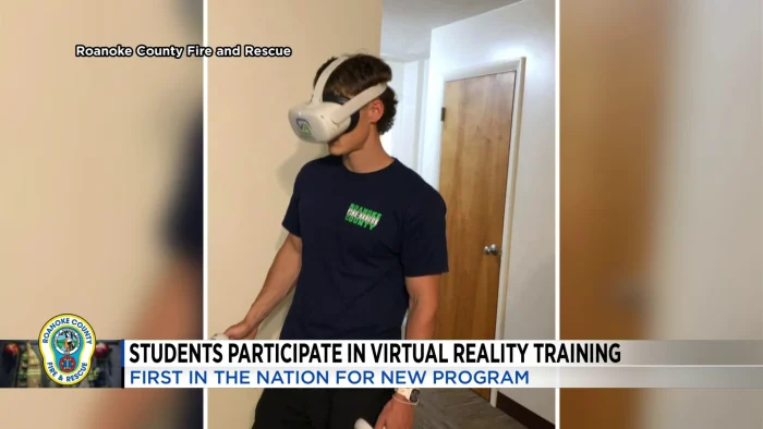 Roanoke County Fire and Rescue Paramedic students participated in a first of its kind virtual reality training.