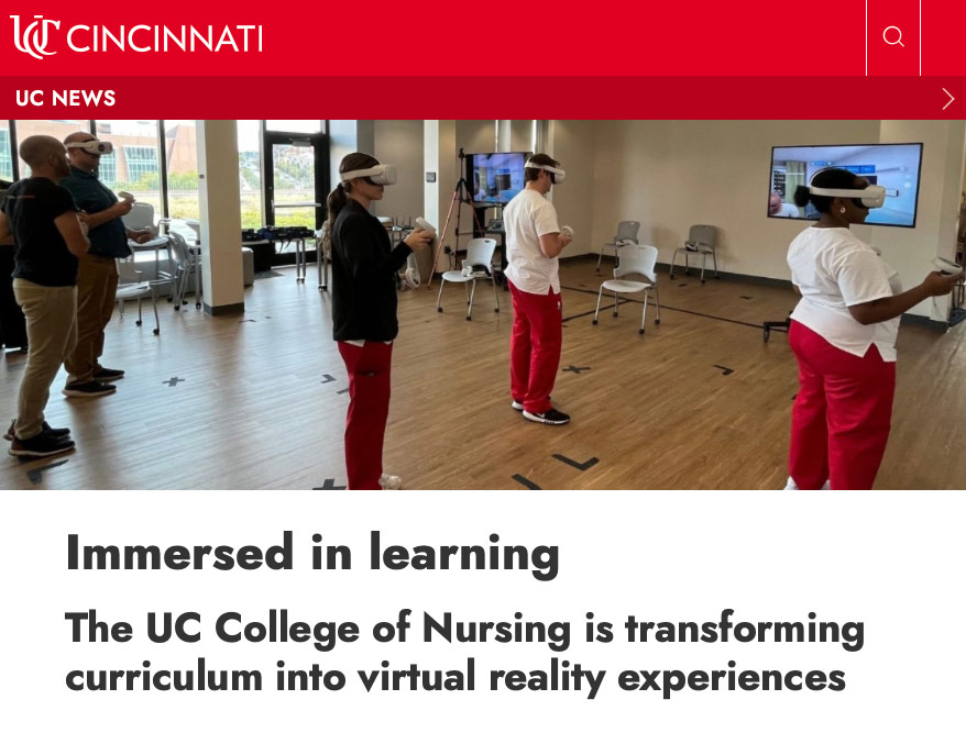 University of Cincinnati Immersed in Learning